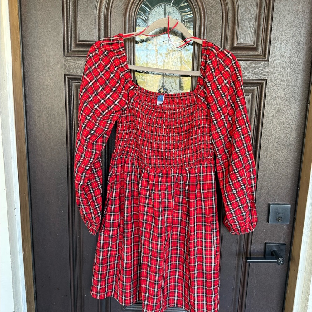 Old Navy Red Plaid Women's Dress